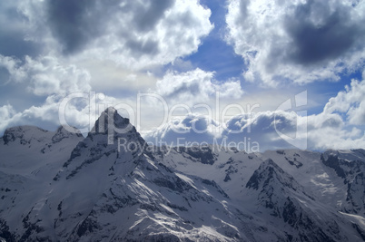 Mountains in clouds