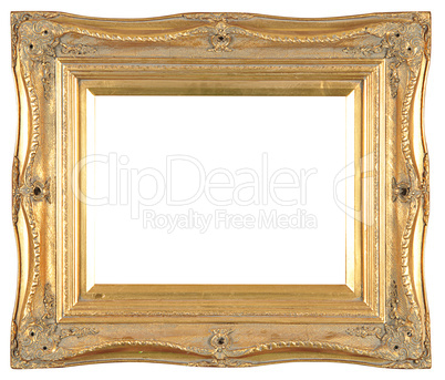 isolated decorative bronze frame