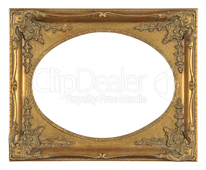 isolated decorative bronze frame