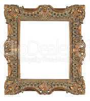 isolated decorative bronze frame