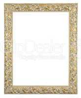 solated decorative old white bronze frame