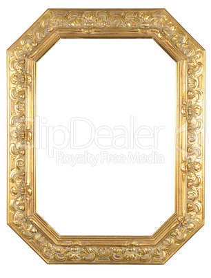 isolated decorative bronze frame