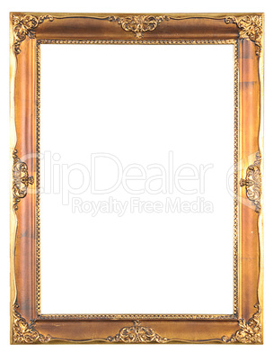 isolated decorative bronze frame