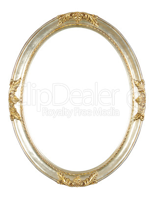 isolated oval frame