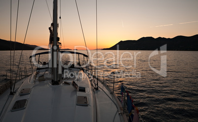 evening view from yacht