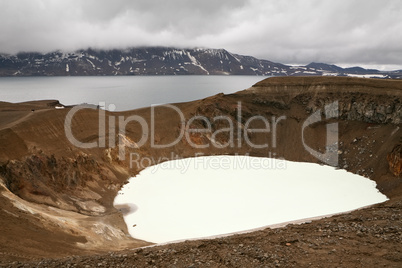 Iceland landscape with two lakes