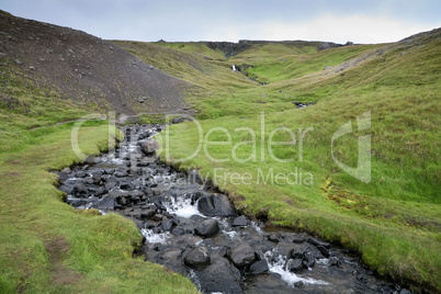 Iceland mountain river Iceland mountain river