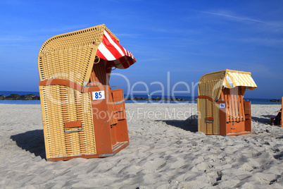 Strandkörbe am Strand von Wustrow Strandkörbe am Strand von Wustrow