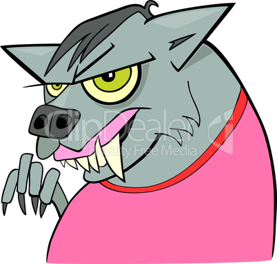 cartoon werewolf