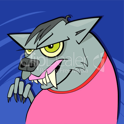 cartoon werewolf