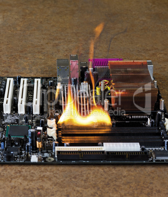 burning computer main board