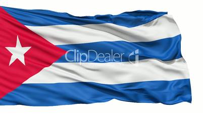 Realistic 3D detailed slow motion Cuba flag in the wind