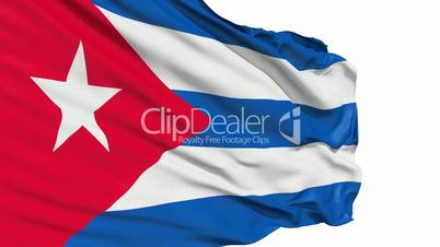 Realistic 3D detailed slow motion Cuba flag in the wind