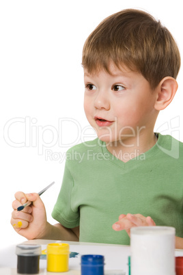 boy with paints