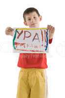 boy with poster