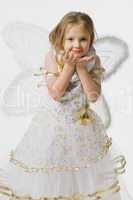 little girl in beautiful dress