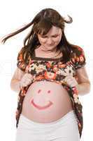 happy pregnant woman
