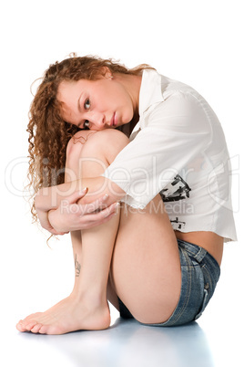 sitting girl