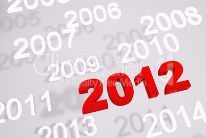 New year 2012 3d render