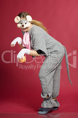 girl in mouse costume