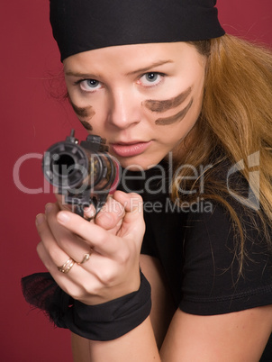 aggressive girl-pirate