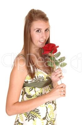 Girl with rose.