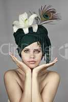woman in a headdress
