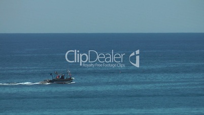 Fishing boat at sea