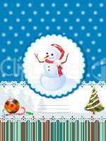 Decorative winter holidays card