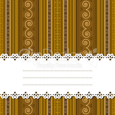Sample text ribbon over african design