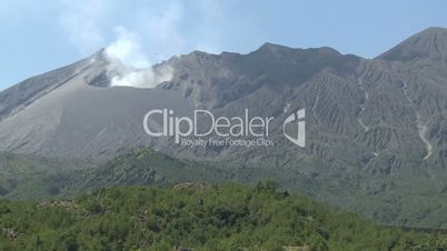 Sakurajima Volcano Releasing Toxic Gases