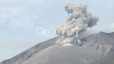 Sakurajima Volcano Erupts Ash Cloud