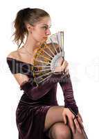 Girl with a fan