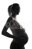 pregnant woman silhouette