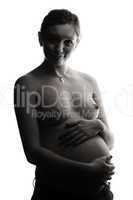 pregnant woman silhouette