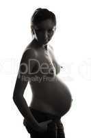 pregnant woman silhouette