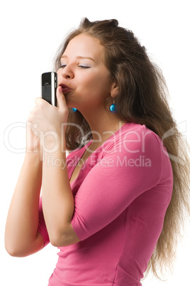 girl with mobile phone