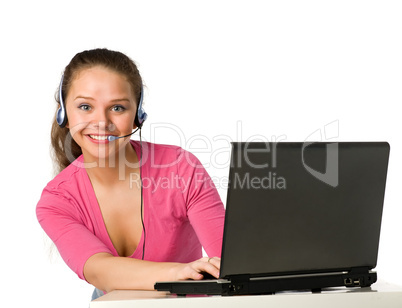 beautiful girl with laptop
