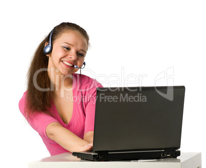 girl with laptop