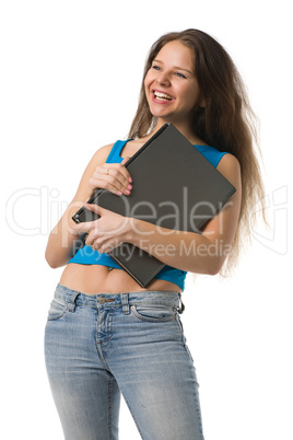 girl with laptop