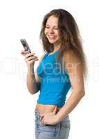 girl with a mobile phone