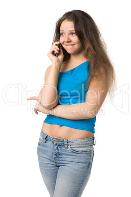 girl with a mobile phone