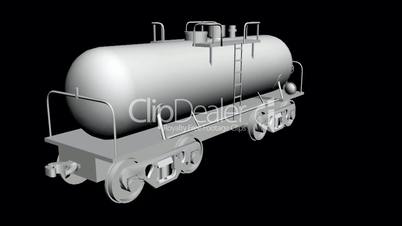 Rotation of 3D train tank.Tanker,locomotive,Oiltank,railroad,train,transportation,travel,passenger,