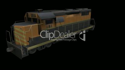 Rotation of 3D Train.locomotive,railroad,train,transportation,travel,passenger,