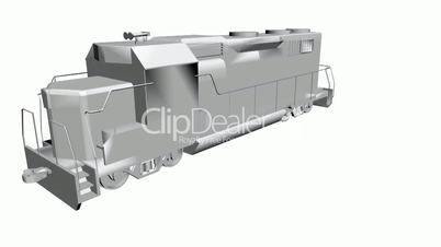 Rotation of 3D Train.locomotive,railroad,train,transportation,travel,passenger,