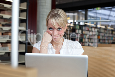 young woman with laptop