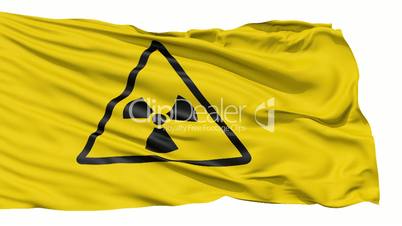 Realistic 3D detailed slow motion radiation flag in the wind