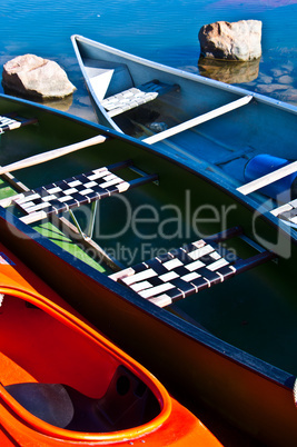 Colorful canoes