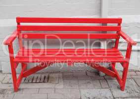 Red bench