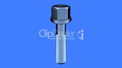 Rotation of 3D screw.metal,bolt,steel,tool,construction,industrial,metallic,industry,